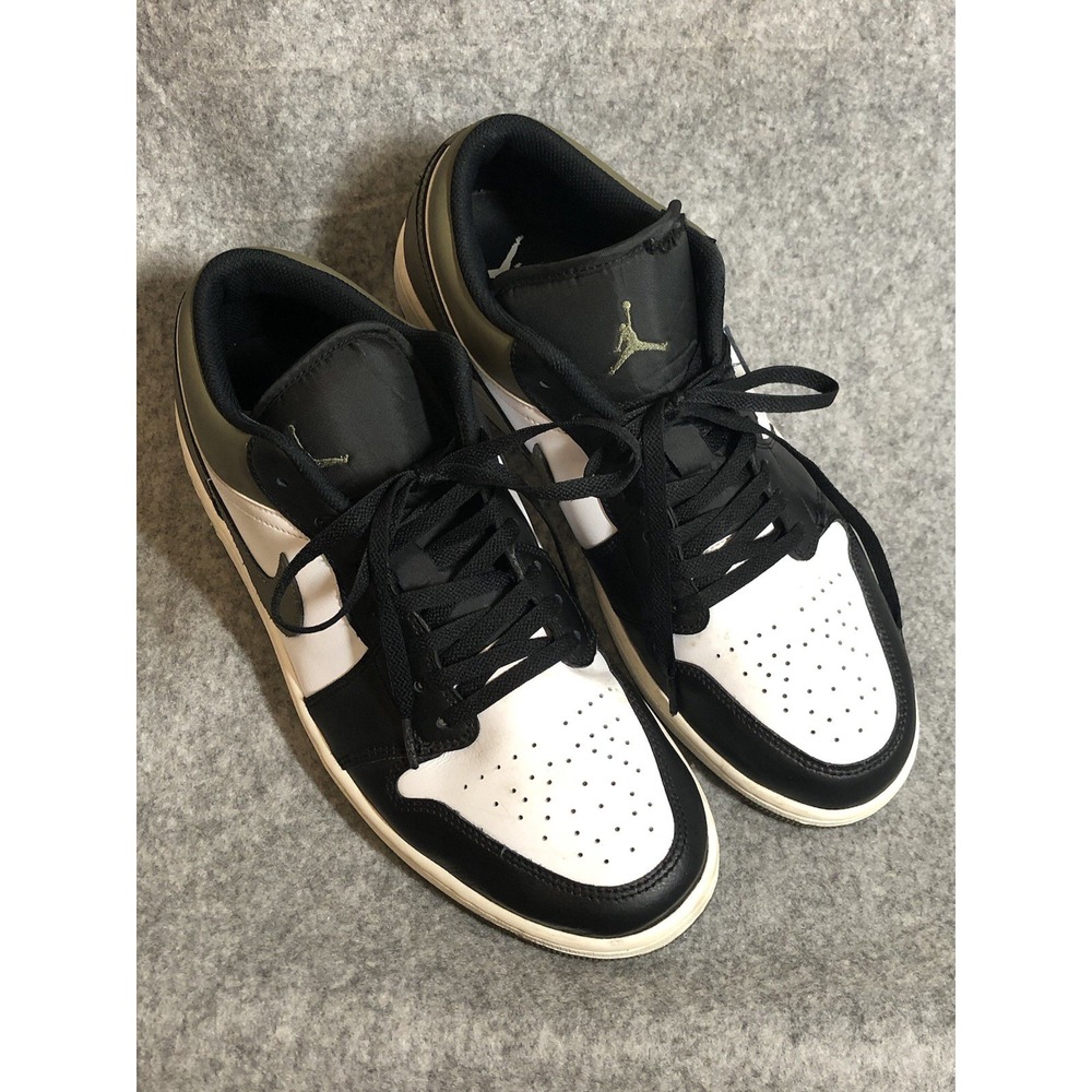 Nike Air Jordan Sneakers Mens 13 1 Low Black Toe Medium Olive 553558-092